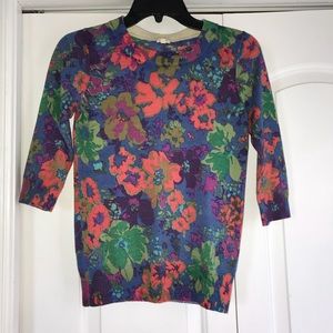 Floral 3 quarter length sweater